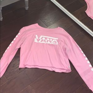 cropped long sleeves vans tee